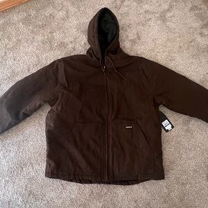 Wolverine Dark Brown Hooded Puffer Jacket